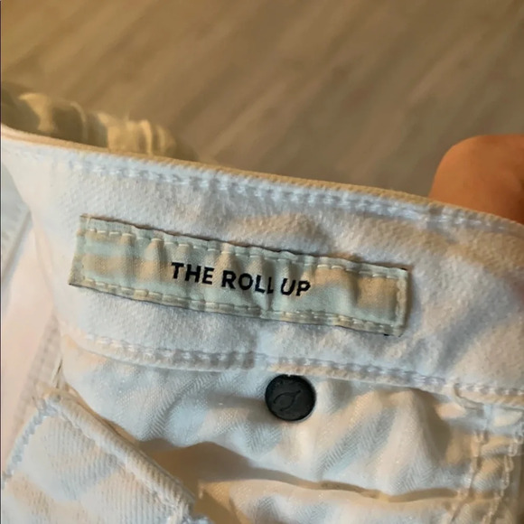 Lucky Brand White Jean Shorts with Frayed Hem - Picture 3 of 5